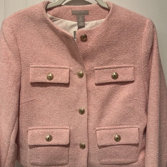 Elegant Pink Tweed Jacket - Picture 2 of 5